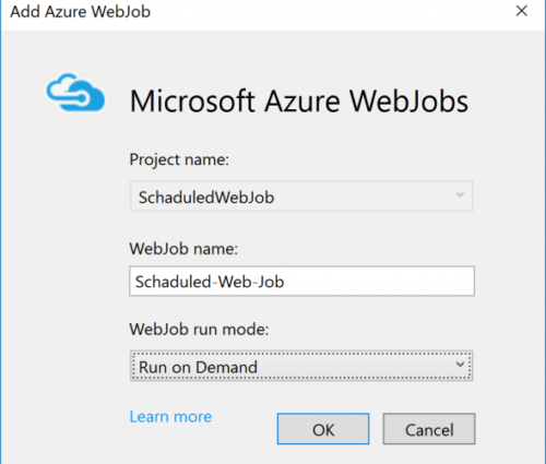 Add scheduled Microsoft Azure WebJobs to your project.