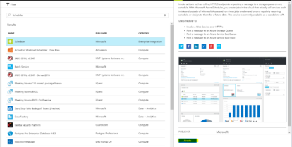 A screen shot of the azure portal displaying Scheduled WebJobs.