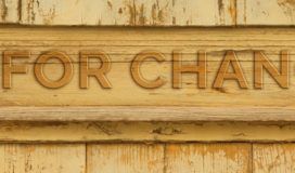 Carved wooden sign - Time for Change