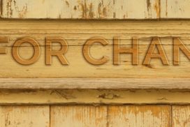 Carved wooden sign - Time for Change