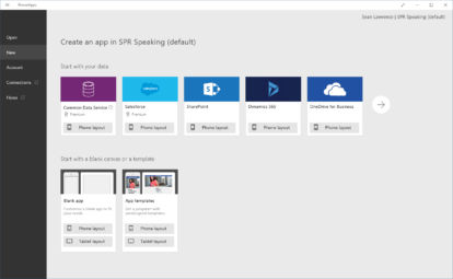 A screen shot of the Microsoft Learning module for PowerApps and Flow.
