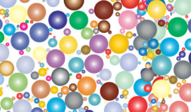 Colorful circles on a white background