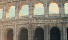 Two rows of Roman arches stacked on each other
