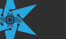 A looped image of a blue star on a black background, suitable for inclusion in a newsletter.