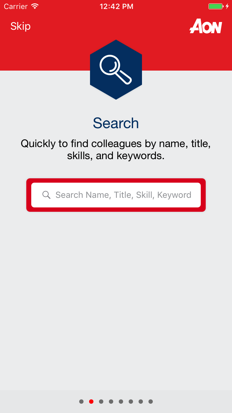 A screenshot of the search button on a mobile app.