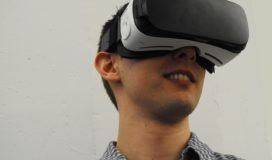A man wearing a VR mask