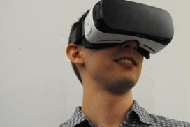 A man wearing a VR mask