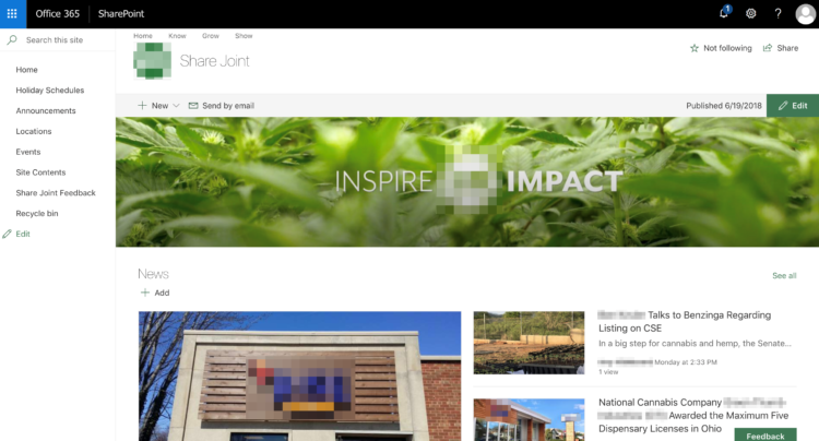 A screen shot of the inspire impact website.