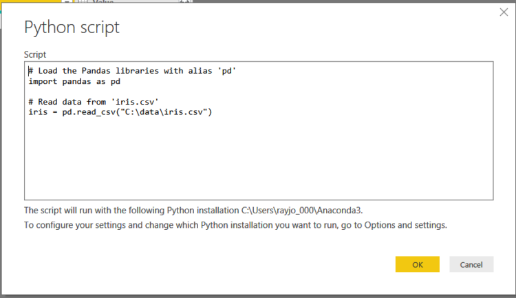 Integrating Power BI and Python - SPR