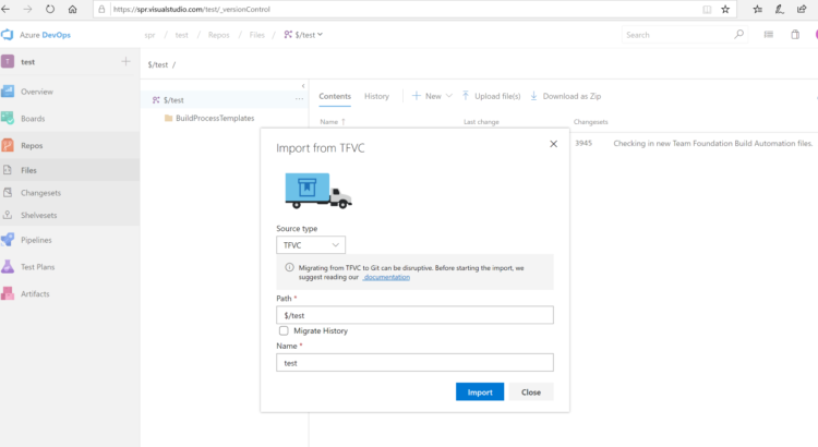 Working with Azure DevOps TFVC to Git ‘Tip’ Migrations SPR