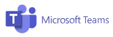 Microsoft team logo on a black background.
