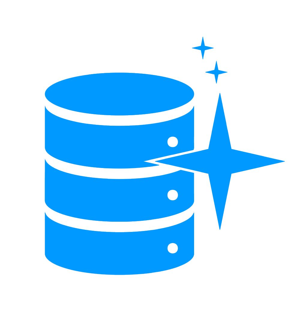 A blue icon with a star on it that represents high-capacity data.