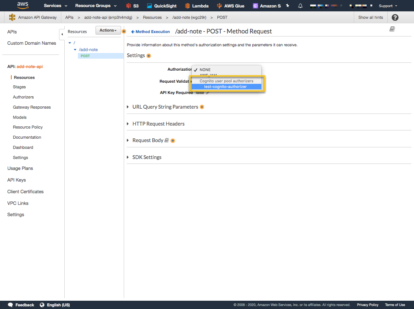 A screenshot of the Azure SDK dashboard featuring AWS serverless integration.