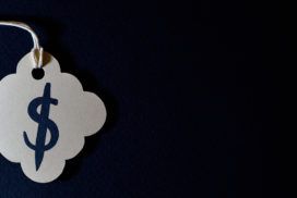 A paper tag with a dollar sign on it, symbolizing cloud cost.