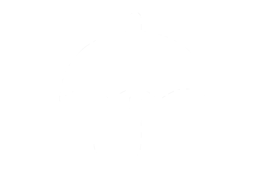 A white umbrella icon