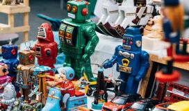 Group of toy robots