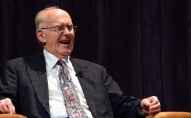 Gordon Moore, co-founder of Intel Corporation, is interviewed in 2015 during 50th anniversary ceremonies of Moore's Law. Moore co-founded Intel Corporation in July 1968 and served the company as executive vice president, president, chief executive officer and chairman of the board. 