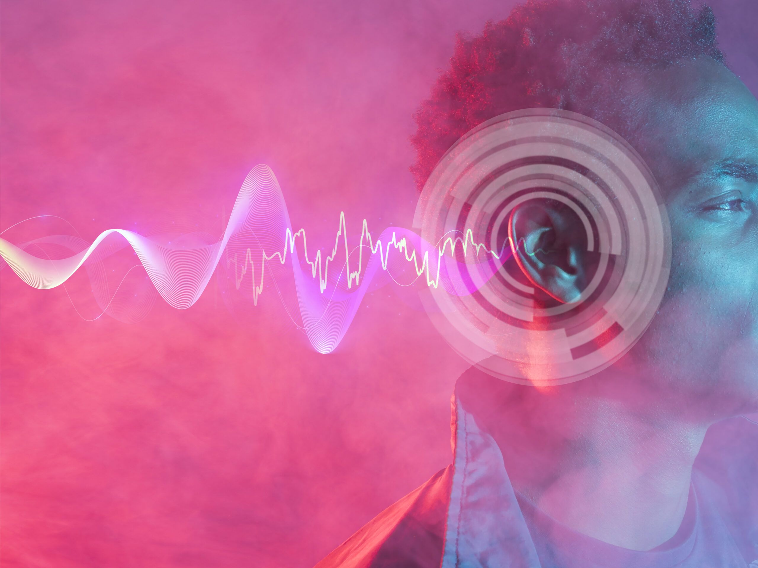 person having hearing issues