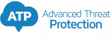 The image shows a logo with a blue cloud containing the letters "ATP" and the words "Advanced Threat Protection" written next to it.