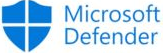 Blue shield icon with a white cross on the left and the text "Microsoft Defender" in blue on the right.