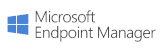 Logo featuring the Microsoft icon and text reading "Microsoft Endpoint Manager" on a white background.